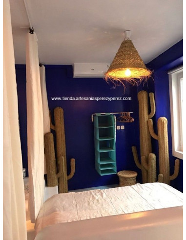 Pantalla de esparto con flecos
