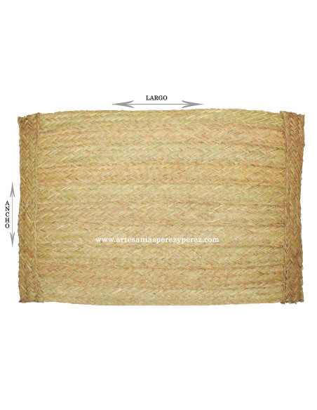 Estera rectangular de esparto natural