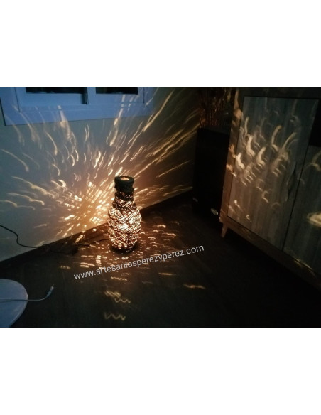 Amphora model lamp in natural esparto