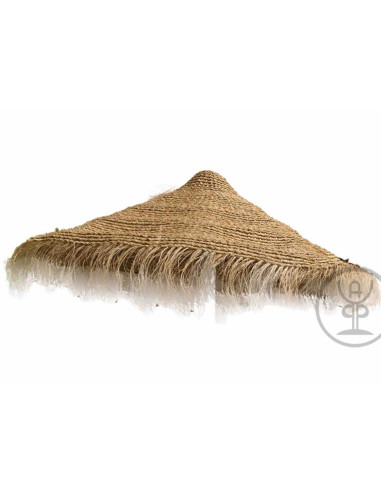 Parasol esparto natural con flecos