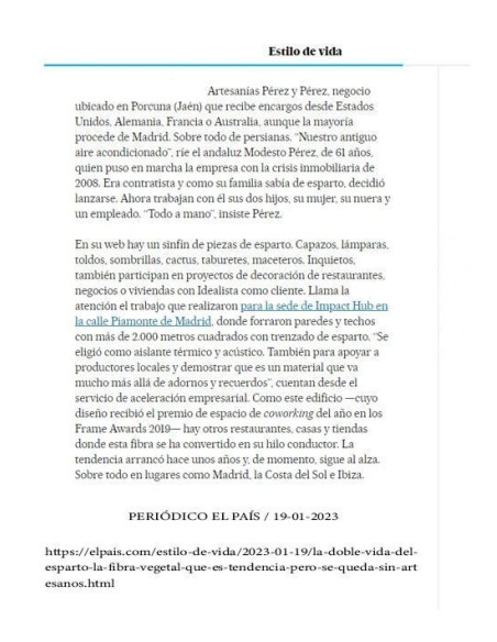 Interview réalisée dans "EL PAÍS" et publiée le 19-03-2023