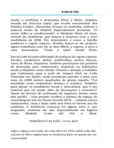 Interview réalisée dans "EL PAÍS" et publiée le 19-03-2023