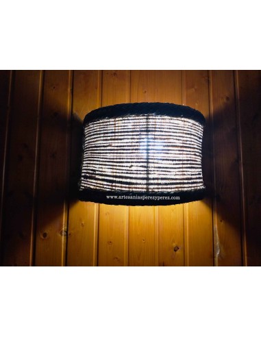 Natural raffia and esparto wall sconce with lampholder