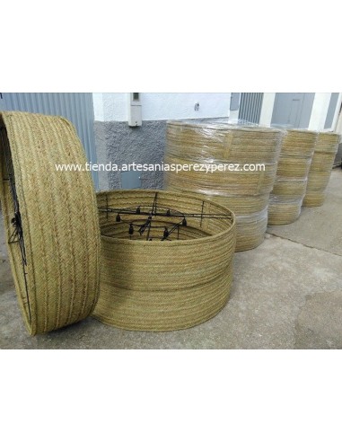 Round natural esparto lamp