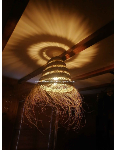 Abajur para candeeiro suspenso esparto natural modelo Bahía