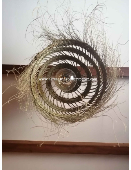 Esparto natural openwork lampshade Ensenada model