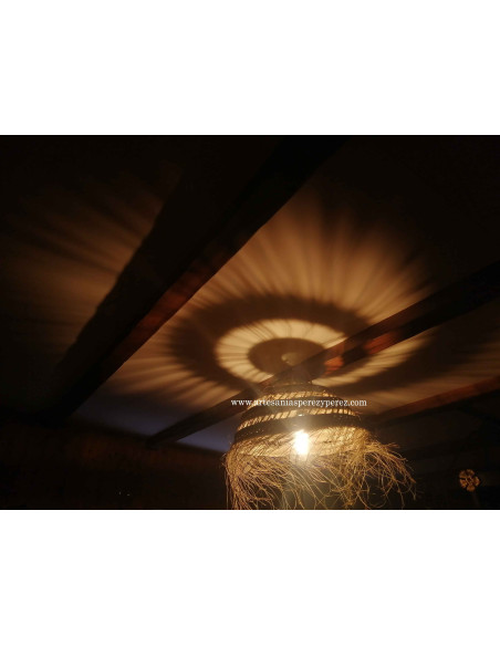Esparto natural openwork lampshade Ensenada model