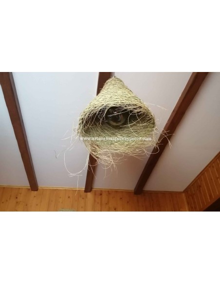 Esparto natural lampshade braided Conical model