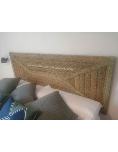 Esparto headboard with double crosshead (choose measurements)
