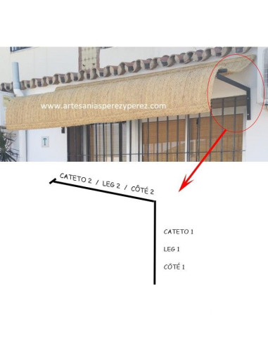 Separador de ferro para persiana de esparto