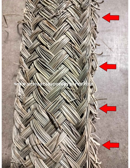 Rideau en sparte naturel avec bord droit (Sur mesure)