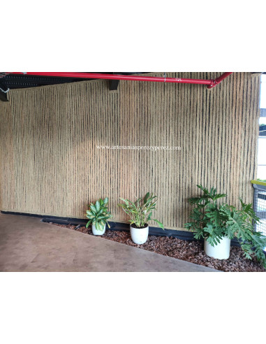Utamed Málaga: wall coverings in sustainable, artisanal natural esparto