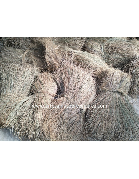 Manojos de esparto natural sin picar, totalmente crudo para artesanía
