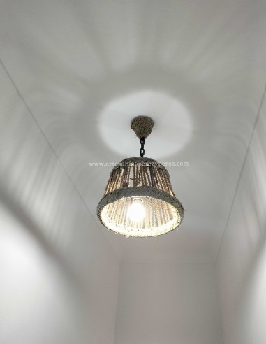 Lamp cone in sparte and natural coconut fiber 2