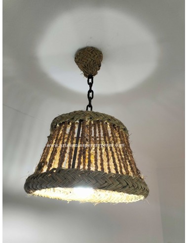 Lamp cone in sparte and natural coconut fiber