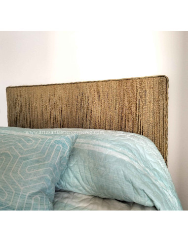 Cabecero de Cama con Cuerda de Esparto | Diseño Artesanal y Natural