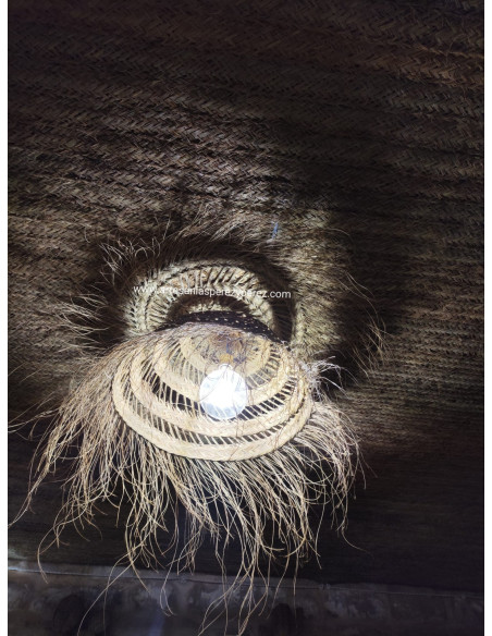 Esparto natural openwork lampshade Ensenada model