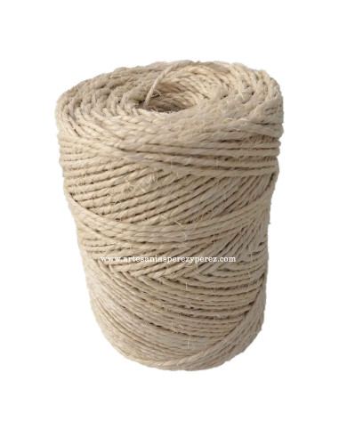 Rollo de cuerda de sisal natural 3mm 2 cabos