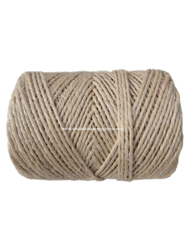 Roll of natural sisal rope 3mm 2 strands