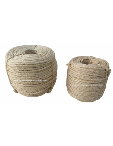 Rouleau de corde en sisal naturel 6mm 4 bouts