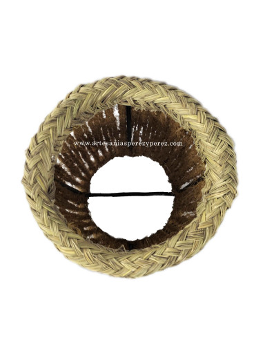 Vaso semi-cônico com estrutura em esparto e coco natural