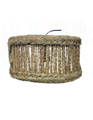 Wall sconce of natural esparto in rope with lampholder