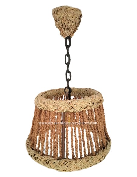 Lamp cone in sparte and natural coconut fiber