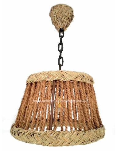 Candeeiro suspenso em esparto e fibra de coco natural
