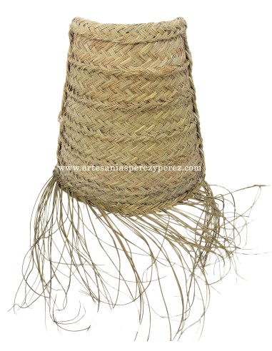 Natural sparto wall sconce with fringes & without lampholder