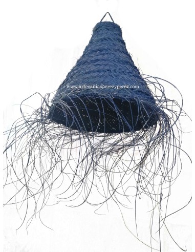 Natural esparto lampshade with fringes in color 2