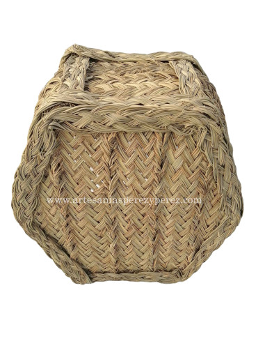 Applique hexagonale en sparte naturel