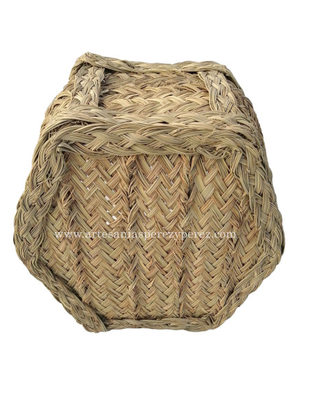 Applique hexagonale en sparte naturel