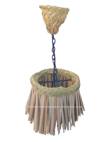 Round lamp in enea and natural esparto