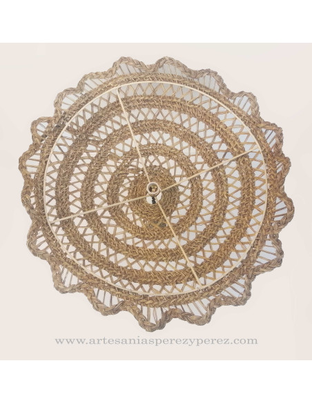 Natural esparto peaks lamp with braiding