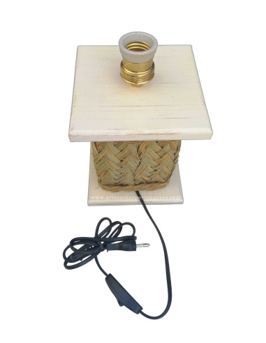 Candeeiro de mesa de cabeceira em esparto natural 2
