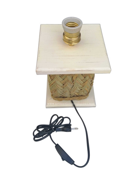 Lampe de chevet en sparte naturel