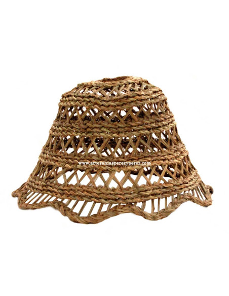 Open natural esparto lampshade