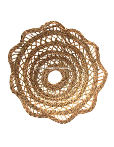 Open natural esparto lampshade 2