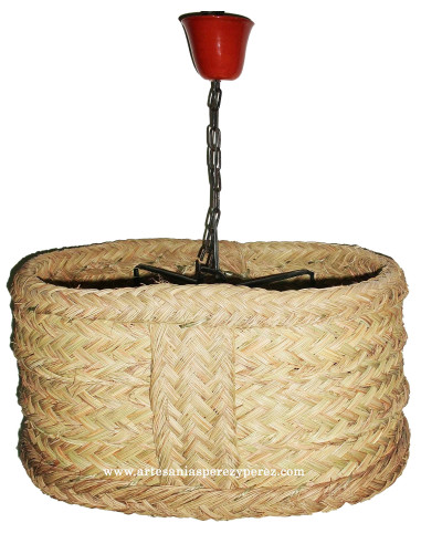 Lampe ovale en sparte naturel