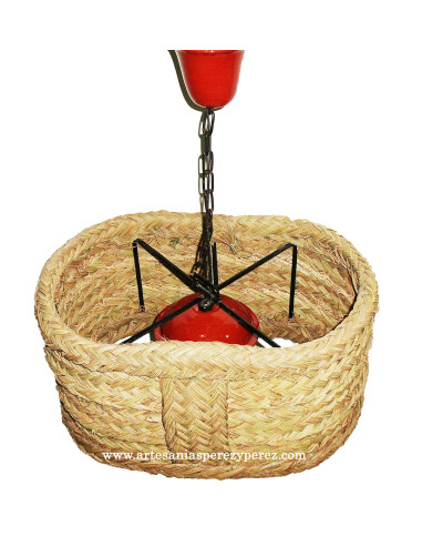 Lampe ovale en sparte naturel 2