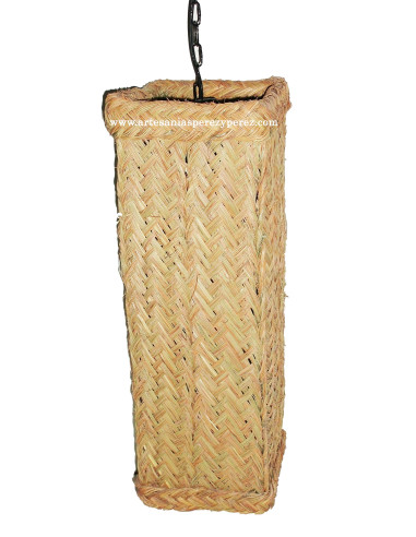Vertical square lamp of natural esparto 2