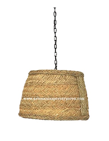 Lámpara cono de esparto natural