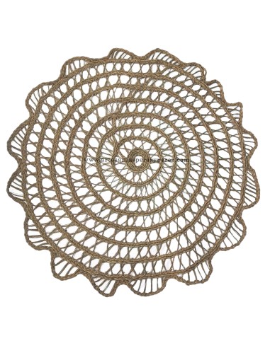 Fully openwork mat Model Peaks in natural esparto