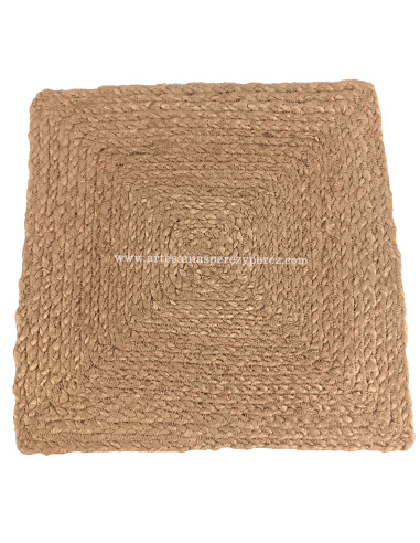 Napperon carré en jute naturel | Style rustique et élégant