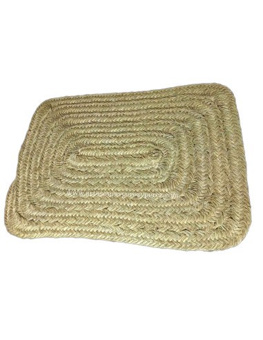 Oval rectangular mat/rug of natural esparto 2
