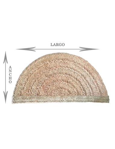 Esteras de esparto natural diseño en media luna para puertas