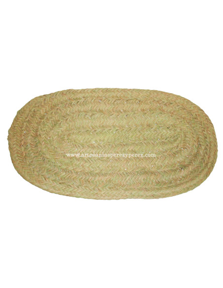 Oval natural esparto rug/mat