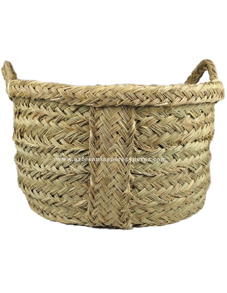Cesta redonda con 2 asas en esparto natural