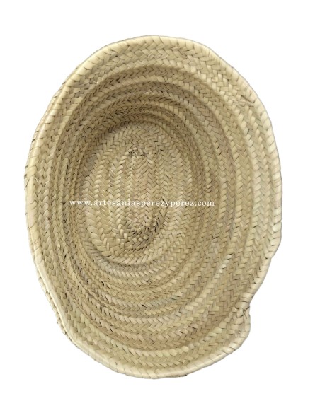 Cesta de palma natural sem alças
