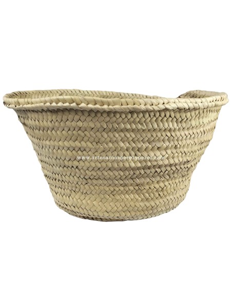 Cesta de palma natural sem alças